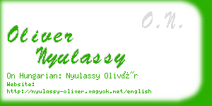 oliver nyulassy business card